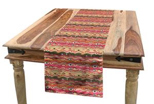 Abakuhaus Tischläufer »Esszimmer Küche Rechteckiger Dekorativer Tischläufer«, Auge Gewellte Linien Groovy Hippie