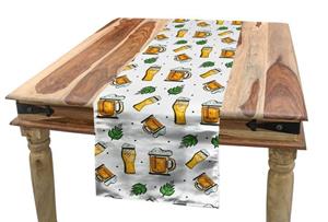 Abakuhaus Tischläufer »Esszimmer Küche Rechteckiger Dekorativer Tischläufer«, Bier Alkohol zu trinken Tassen und Gläser