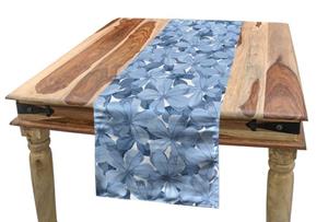 Abakuhaus Tischläufer »Esszimmer Küche Rechteckiger Dekorativer Tischläufer«, Blau Retro Plumbago-Blüten