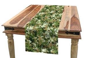 Abakuhaus Tischläufer »Esszimmer Küche Rechteckiger Dekorativer Tischläufer«, Frosch Schädel-Camouflage-Design