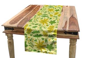 Abakuhaus Tischläufer »Esszimmer Küche Rechteckiger Dekorativer Tischläufer«, Blätter Blätter Pflanzen Schmetterlinge