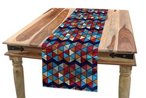 Abakuhaus Tischläufer »Esszimmer Küche Rechteckiger Dekorativer Tischläufer«, Abstract Funky Mosaik-Dreiecke