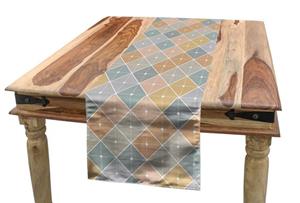 Abakuhaus Tischläufer »Esszimmer Küche Rechteckiger Dekorativer Tischläufer«, Abstrakt Rhombus Formulare
