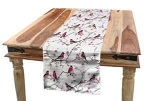 Abakuhaus Tischläufer »Esszimmer Küche Rechteckiger Dekorativer Tischläufer«, asiatisch Dompfaff Vögel Sakura