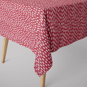 SCHÖNER LEBEN. Tischdecke » Tischdecke rot mit Klecksen Tropfen eckig in verschiedenen Größen«, handmade