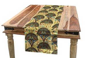 Abakuhaus Tischläufer »Esszimmer Küche Rechteckiger Dekorativer Tischläufer«, ägyptisch folkloristische Verzierungen