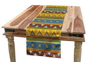 Abakuhaus Tischläufer »Esszimmer Küche Rechteckiger Dekorativer Tischläufer«, aztekisch Folk Motiv Mexican Sun