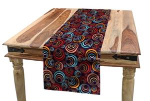 Abakuhaus Tischläufer »Esszimmer Küche Rechteckiger Dekorativer Tischläufer«, Abstrakt Kreisförmige Spiralformen