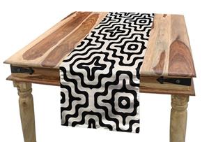 Abakuhaus Tischläufer »Esszimmer Küche Rechteckiger Dekorativer Tischläufer«, Abstrakte Geometrie Wellenförmige Geometric