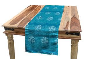 Abakuhaus Tischläufer »Esszimmer Küche Rechteckiger Dekorativer Tischläufer«, Abstrakt Drops in Blue Hexagons