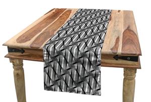 Abakuhaus Tischläufer »Esszimmer Küche Rechteckiger Dekorativer Tischläufer«, Abstrakt Monotone Greyscale Shapes