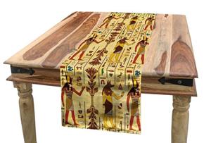 Abakuhaus Tischläufer »Esszimmer Küche Rechteckiger Dekorativer Tischläufer«, ägyptisch Grunge und Retro Timeless