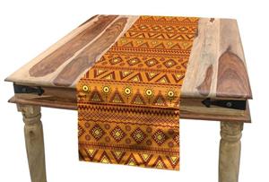 Abakuhaus Tischläufer »Esszimmer Küche Rechteckiger Dekorativer Tischläufer«, aztekisch Folkloric Triangles Sonnen