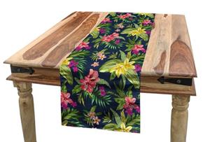 Abakuhaus Tischläufer »Esszimmer Küche Rechteckiger Dekorativer Tischläufer«, Luau Floral Blooming Jungle