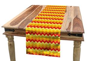 Abakuhaus Tischläufer »Esszimmer Küche Rechteckiger Dekorativer Tischläufer«, Yellow Chevron Warm Farbe Pfeil