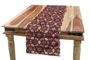 Abakuhaus Tischläufer »Esszimmer Küche Rechteckiger Dekorativer Tischläufer«, Antique Oriental Ethnic Art Blumen