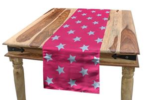 Abakuhaus Tischläufer »Esszimmer Küche Rechteckiger Dekorativer Tischläufer«, Blau und Pink Vintage Sterne