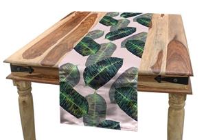 Abakuhaus Tischläufer »Esszimmer Küche Rechteckiger Dekorativer Tischläufer«, Blätter Schraffierte Stil Blätter- Motiv