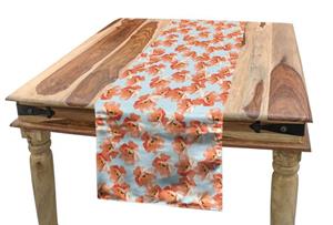 Abakuhaus Tischläufer »Esszimmer Küche Rechteckiger Dekorativer Tischläufer«, Aqua und Coral feminine Chevron