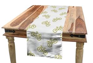 Abakuhaus Tischläufer »Esszimmer Küche Rechteckiger Dekorativer Tischläufer«, Khaki Einfaches Design Fahrrad-Piktogramm