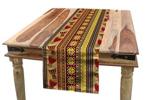 Abakuhaus Tischläufer »Esszimmer Küche Rechteckiger Dekorativer Tischläufer«, afrikanisch Djembe Drums Geometric