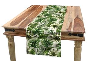 Abakuhaus Tischläufer »Esszimmer Küche Rechteckiger Dekorativer Tischläufer«, Blätter Hawaii-Elemente in Grün