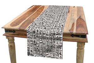 Abakuhaus Tischläufer »Esszimmer Küche Rechteckiger Dekorativer Tischläufer«, ägyptisch Hieroglyphics Sprache