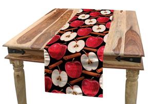Abakuhaus Tischläufer »Esszimmer Küche Rechteckiger Dekorativer Tischläufer«, Apfel Zimtstangen Früchte