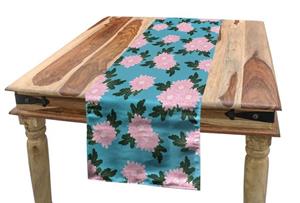 Abakuhaus Tischläufer »Esszimmer Küche Rechteckiger Dekorativer Tischläufer«, Blau Und Pink weiche Chrysanthemen