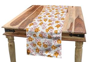Abakuhaus Tischläufer »Esszimmer Küche Rechteckiger Dekorativer Tischläufer«, Aloha Blumen-Silhouetten Zeichnungen