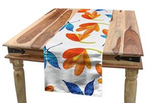 Abakuhaus Tischläufer »Esszimmer Küche Rechteckiger Dekorativer Tischläufer«, Blume Blooming Petal und Blatt