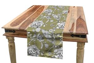 Abakuhaus Tischläufer »Esszimmer Küche Rechteckiger Dekorativer Tischläufer«, Blume Doodle Art Frühlings-Blüten