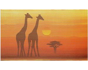 Matches21 HOME & HOBBY Badematte »Motivmatte NOVA SKY Badmatte AFRIKA waschbar orange 1 Stk 48x80 cm« , Höhe 5 mm