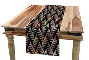 Abakuhaus Tischläufer »Esszimmer Küche Rechteckiger Dekorativer Tischläufer«, Abstrakt Gewirbelt Streifen Moderne Kunst
