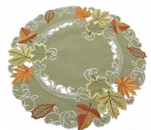 Westernlifestyle Tischdecke »Herbst Blätter grün beige«