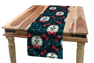 Abakuhaus Tischläufer »Esszimmer Küche Rechteckiger Dekorativer Tischläufer«, Geek Sketch Owl Brille