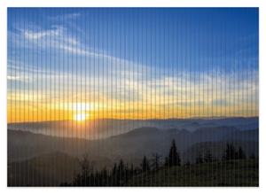 Wallario Schaum-Badematte »Sonnenaufgang über dem Schwarzwald« , Höhe 5 mm, rutschhemmend, geeignet für Fußbodenheizungen