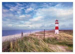 Wallario Schaum-Badematte »Leuchtturm am Strand von Sylt« , Höhe 5 mm, rutschhemmend, geeignet für Fußbodenheizungen