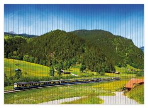 Wallario Schaum-Badematte »Eisenbahn in einer Sommerlandschaft in der Schweiz« , Höhe 5 mm, rutschhemmend, geeignet für Fußbodenheizungen