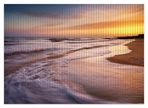 Wallario Schaum-Badematte »Sonnenuntergang am Strand - Abendspaziergang« , Höhe 5 mm, rutschhemmend, geeignet für Fußbodenheizungen