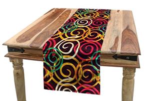 Abakuhaus Tischläufer »Esszimmer Küche Rechteckiger Dekorativer Tischläufer«, Abstrakt Curved Spiral Arrows