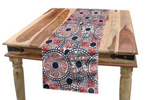 Abakuhaus Tischläufer »Esszimmer Küche Rechteckiger Dekorativer Tischläufer«, aztekisch Tiermotive Kreise