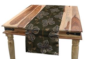 Abakuhaus Tischläufer »Esszimmer Küche Rechteckiger Dekorativer Tischläufer«, Blume Blooming Petals Doodle