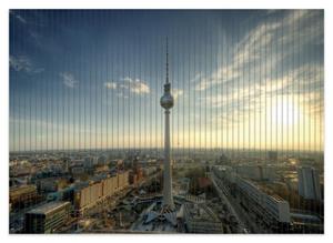 Wallario Schaum-Badematte »Fernsehturm Berlin mit Panoramablick über die Stadt« , Höhe 5 mm, rutschhemmend, geeignet für Fußbodenheizungen