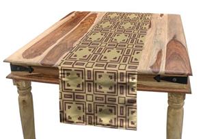 Abakuhaus Tischläufer »Esszimmer Küche Rechteckiger Dekorativer Tischläufer«, Art Deco Quadrat und Rechteck-Motiv
