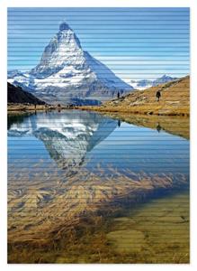 Wallario Schaum-Badematte »Matterhorn - Spiegelung im See« , Höhe 5 mm, rutschhemmend, geeignet für Fußbodenheizungen