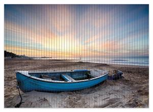 Wallario Schaum-Badematte »Fischerboot am Strand bei Sonnenuntergang« , Höhe 5 mm, rutschhemmend, geeignet für Fußbodenheizungen