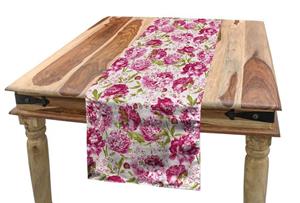 Abakuhaus Tischläufer »Esszimmer Küche Rechteckiger Dekorativer Tischläufer«, Blume Pfingstrosen und Blattblumen