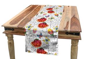 Abakuhaus Tischläufer »Esszimmer Küche Rechteckiger Dekorativer Tischläufer«, Aquarell Natürliche Szene Schmetterling