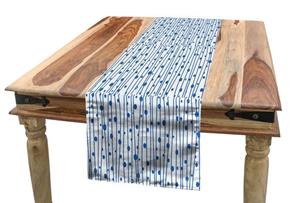 Abakuhaus Tischläufer »Esszimmer Küche Rechteckiger Dekorativer Tischläufer«, Blau und weiß Wasser-Tropfen-Linien